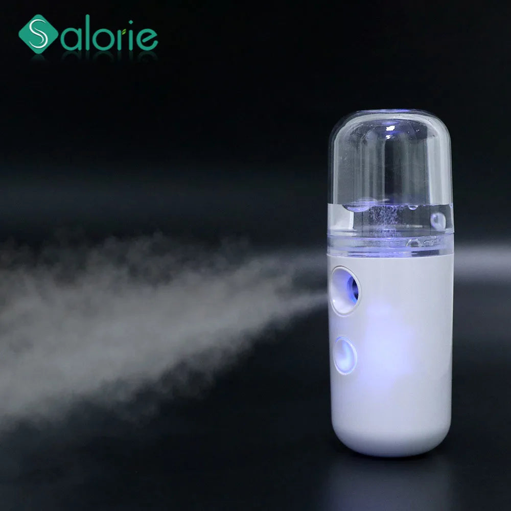 Face Steamer Humidifier USB Rechargeable Nano Mist Sprayer Facial Nebulizer Steamer