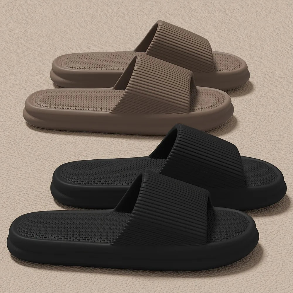Mens And Womens Summer Silent Slippers Indoor Bathroom Non Slip Soft EVA Odor