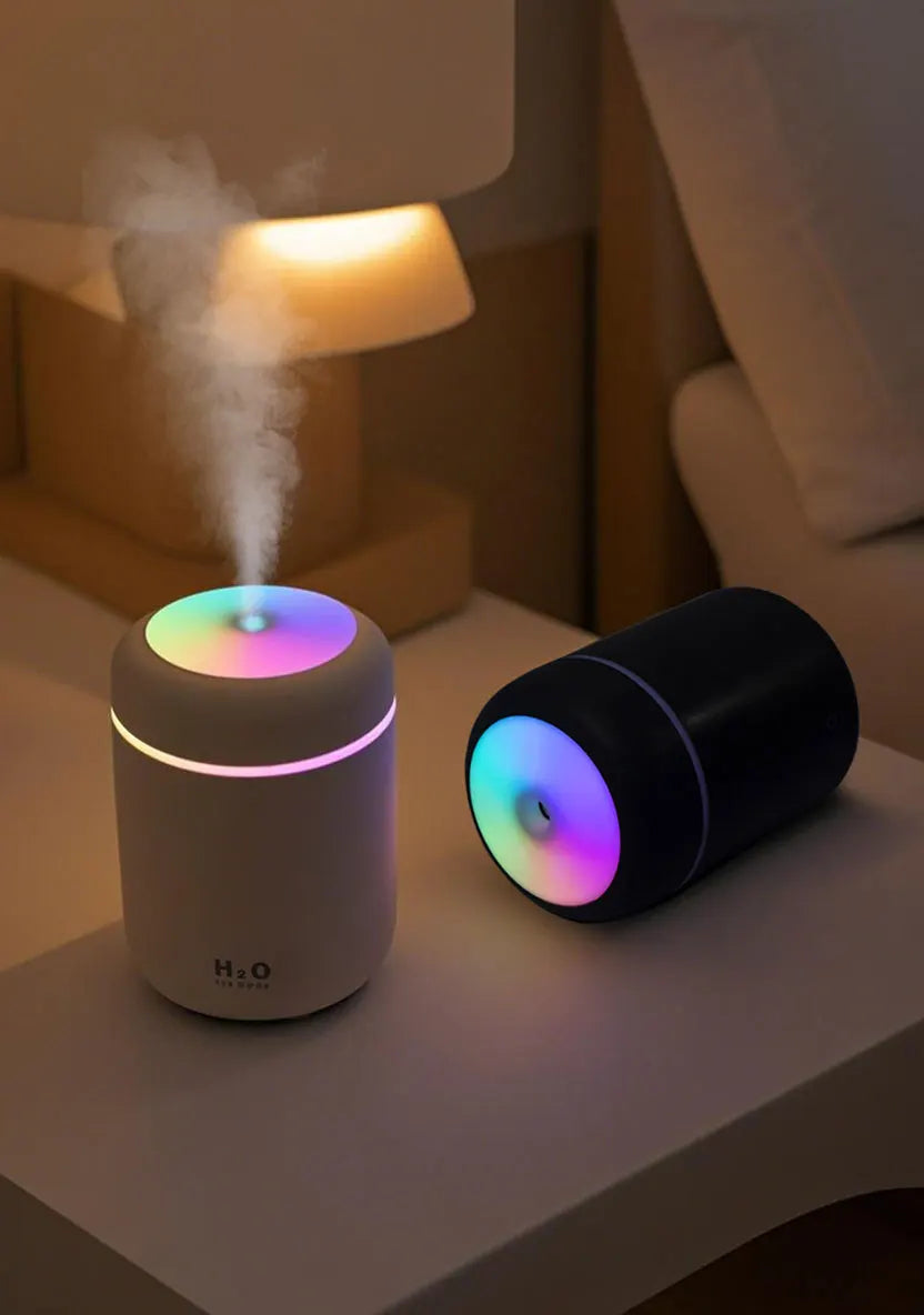 300ml Aromatherapy Diffuser Humidifier Air Purifier Car Home Use Seven-color Light