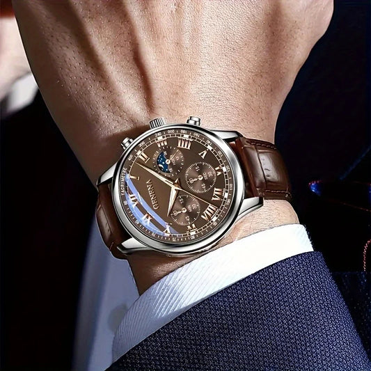 1pc men's fashionable quartz watch and versatile accessory set for daily wear as gifts for friends and family