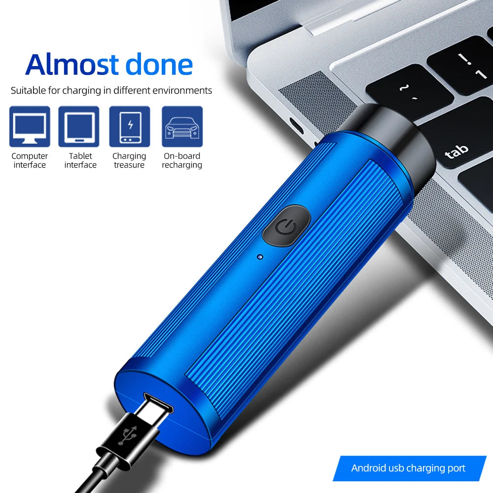 Portable Micr‑USB Rechargeable Electric Shaver Personal Shaving Device Compact