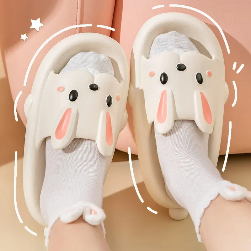 Woman Slipper Rabbit Children Cartoon Cute Kawaii Summer Beach Outdoor Platform Flip Flop Sandals Girl EVA Funny Soft Home House