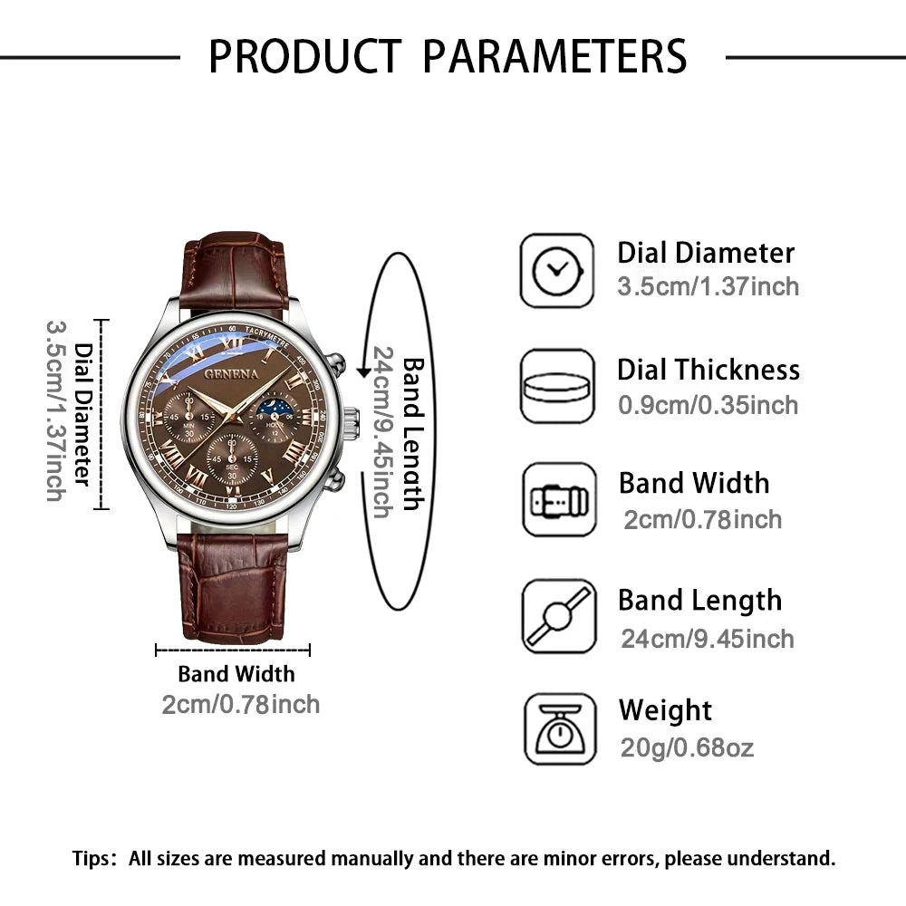 1pc men's fashionable quartz watch and versatile accessory set for daily wear as gifts for friends and family