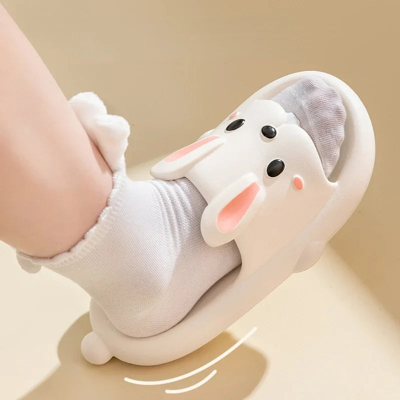 Woman Slipper Rabbit Children Cartoon Cute Kawaii Summer Beach Outdoor Platform Flip Flop Sandals Girl EVA Funny Soft Home House