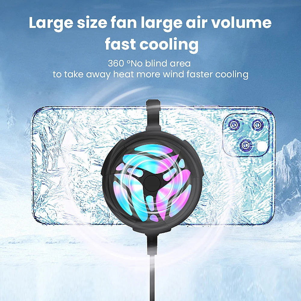 1PCS NEWEST USB Air-cooled Mobile Phones Radiator Back Clip General Charging