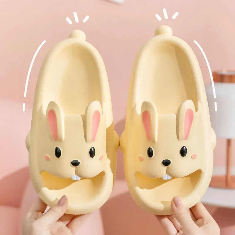 Woman Slipper Rabbit Children Cartoon Cute Kawaii Summer Beach Outdoor Platform Flip Flop Sandals Girl EVA Funny Soft Home House