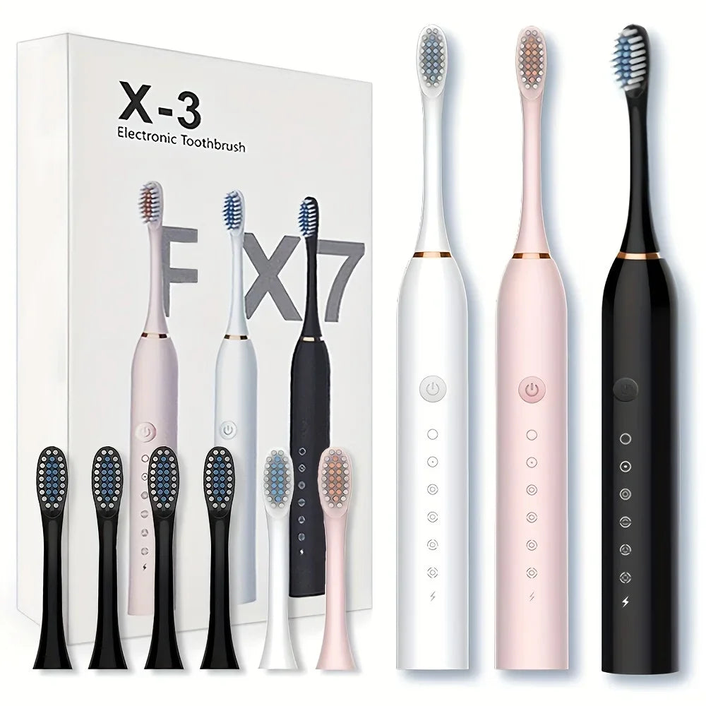 Six-Speed Automatic Electric Toothbrush Adult & Children's Universal Soft Bristle Charging Smart Toothbrush for All Ages