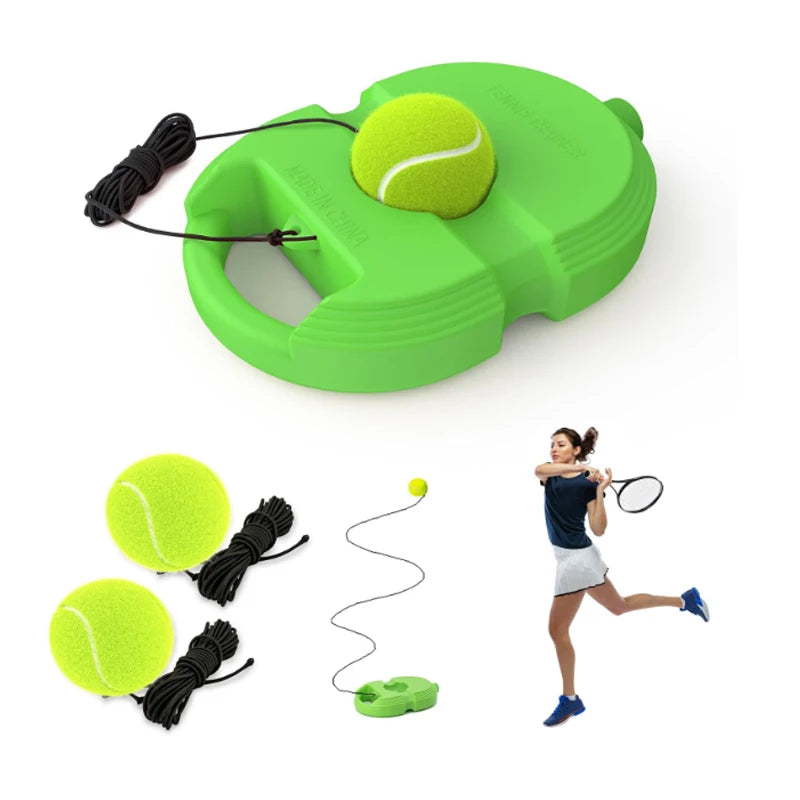 Heavy Duty Tennis Training Aids Base With Elastic Rope Ball Practice Self-Duty Rebound Tennis Trainer Partner Sparring Device