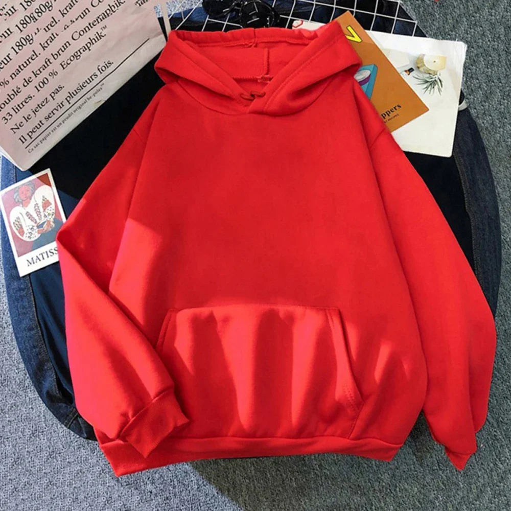Autumn Winter Fleece Hoodies Fashion Casual Sweatshirts Men Women Harajuku Warm