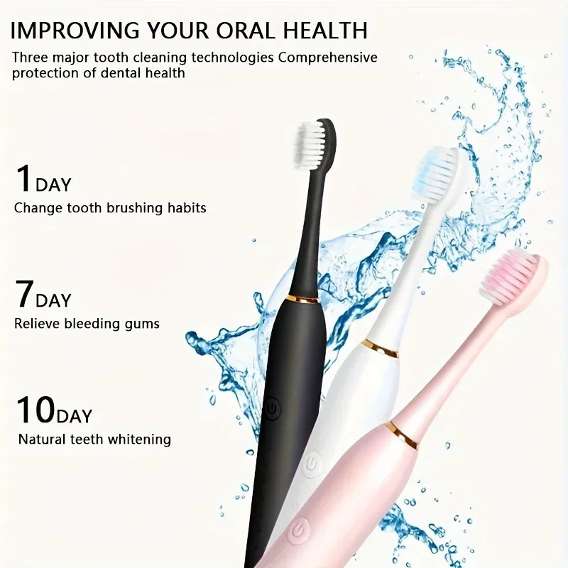 Six-Speed Automatic Electric Toothbrush Adult & Children's Universal Soft Bristle Charging Smart Toothbrush for All Ages