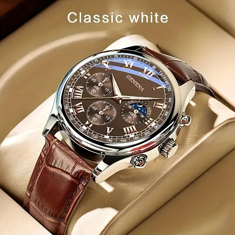 1pc men's fashionable quartz watch and versatile accessory set for daily wear as gifts for friends and family