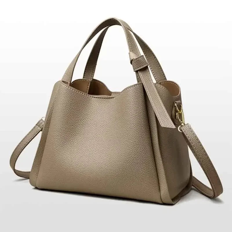 Bucket Shoulder Bags Versatile Women Luxury Designer PU Leather Messenger Crossbody Bags Ladies Casual Solid Color Purse Handbag