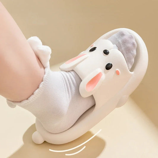 Woman Slipper Rabbit Children Cartoon Cute Kawaii Summer Beach Outdoor Platform Flip Flop Sandals Girl EVA Funny Soft Home House