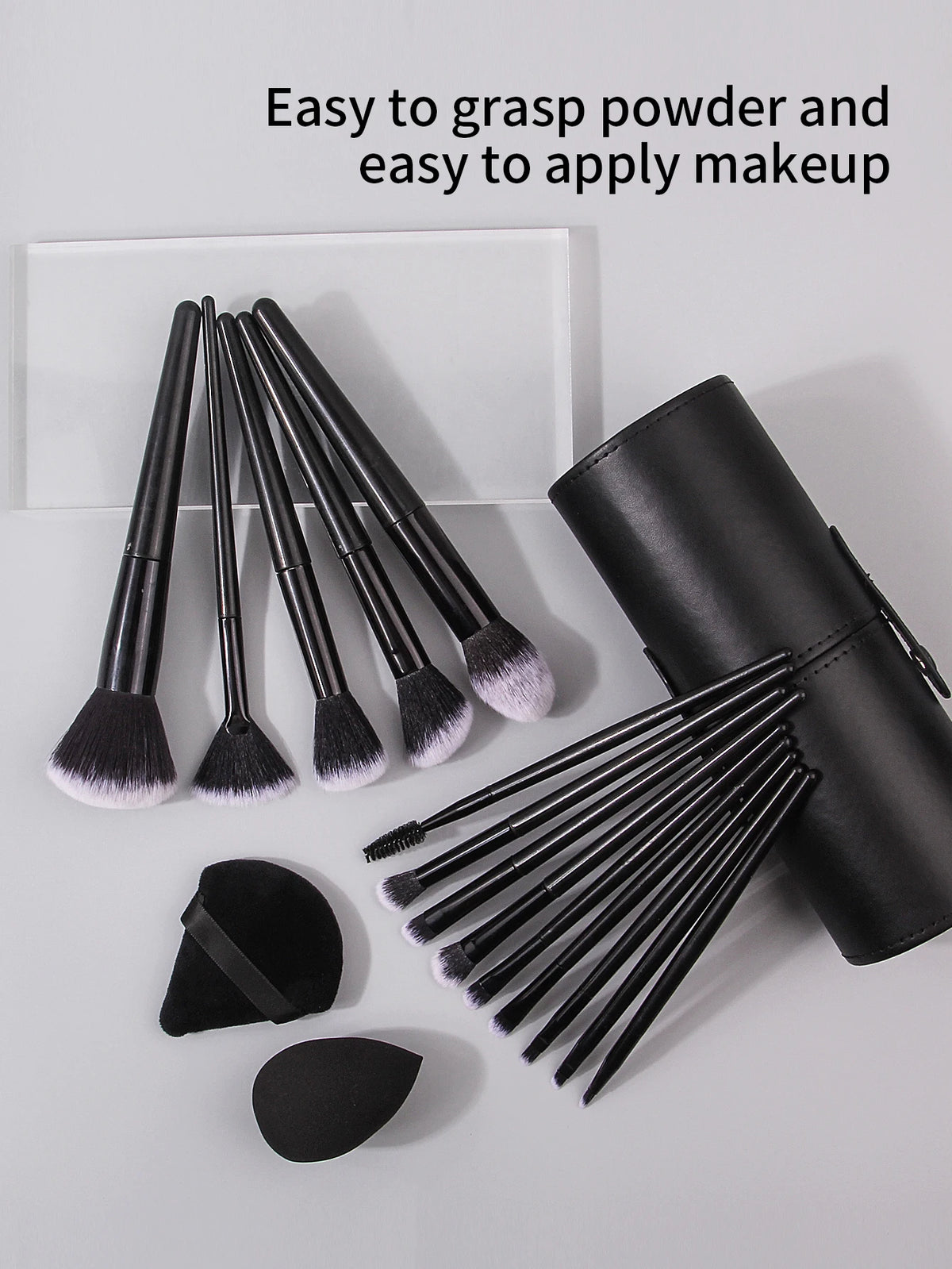 Black Makeup Brush Set Professional Super soft detail brush Blush Brush Foundation Concealer Eyeshadow Brush Women Beauty Tool