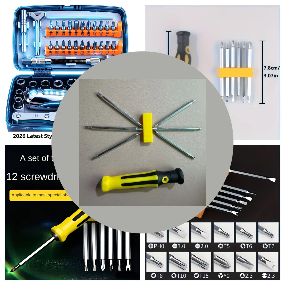 2026 7-in-1 Precision Premium Screwdriver Set – Durable Tools for Repair,