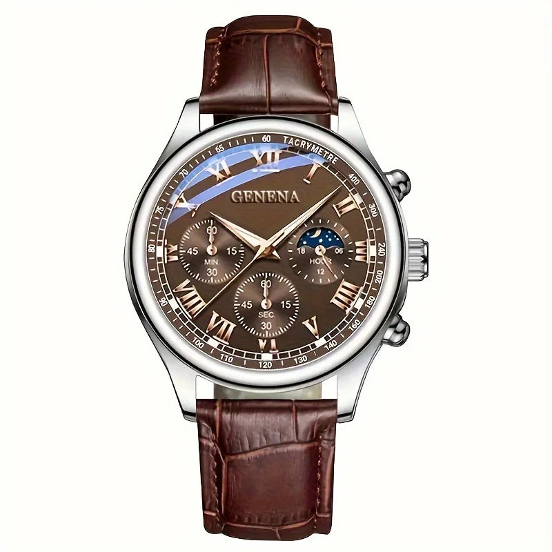 1pc men's fashionable quartz watch and versatile accessory set for daily wear as gifts for friends and family