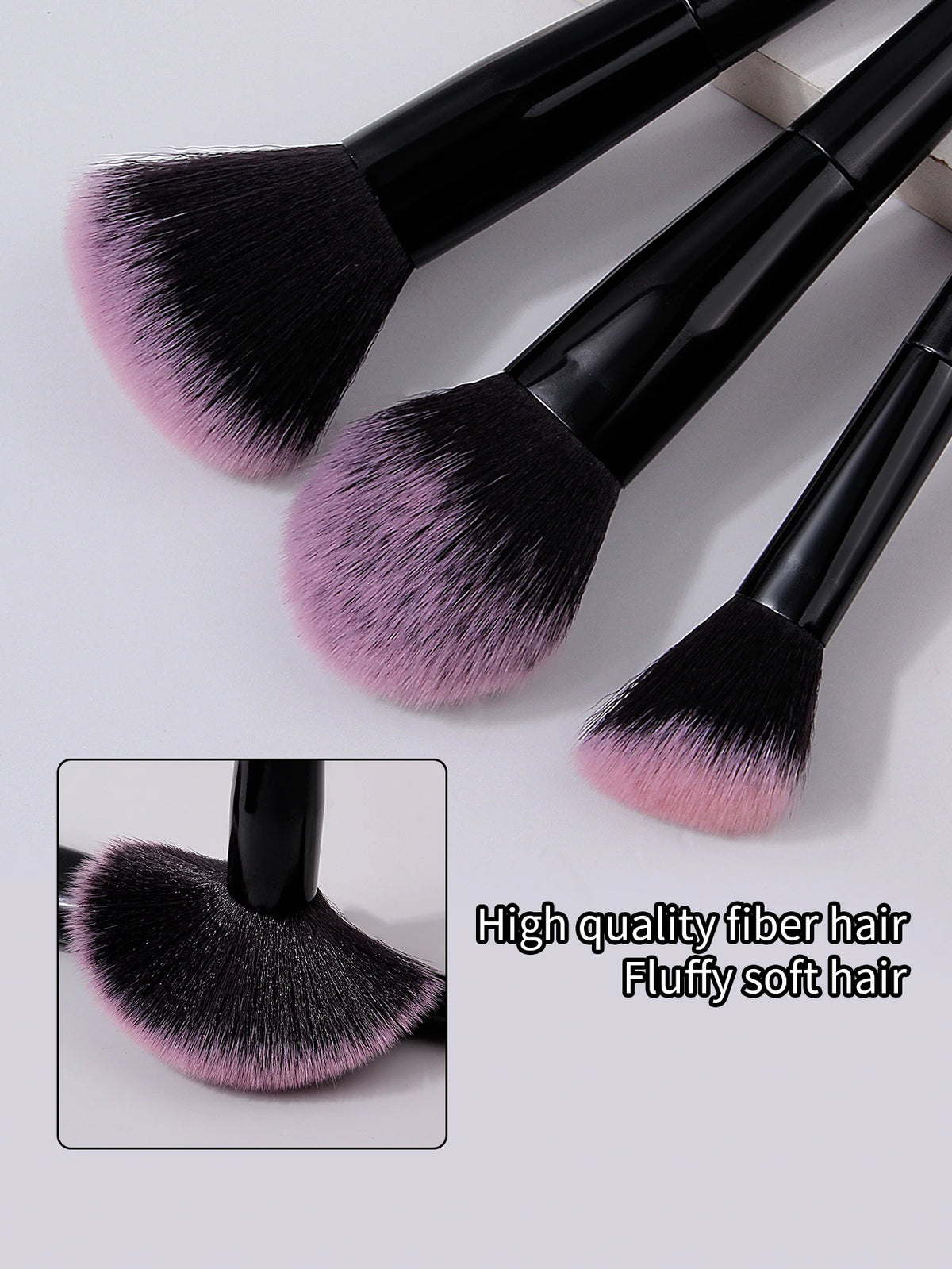 19PCS Set of 12 Makeup Brush Sets +3Pcs Triangular Powder Puff +3Pcs Non-Powder Makeup Egg +1Pcs Makeup Brush Storage Bucket