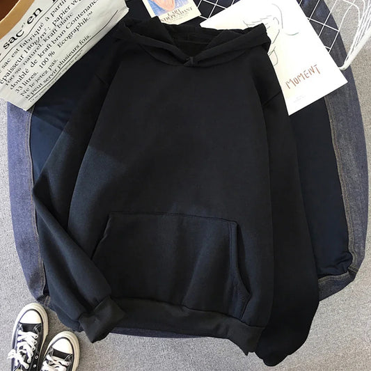 Autumn Winter Fleece Hoodies Fashion Casual Sweatshirts Men Women Harajuku Warm