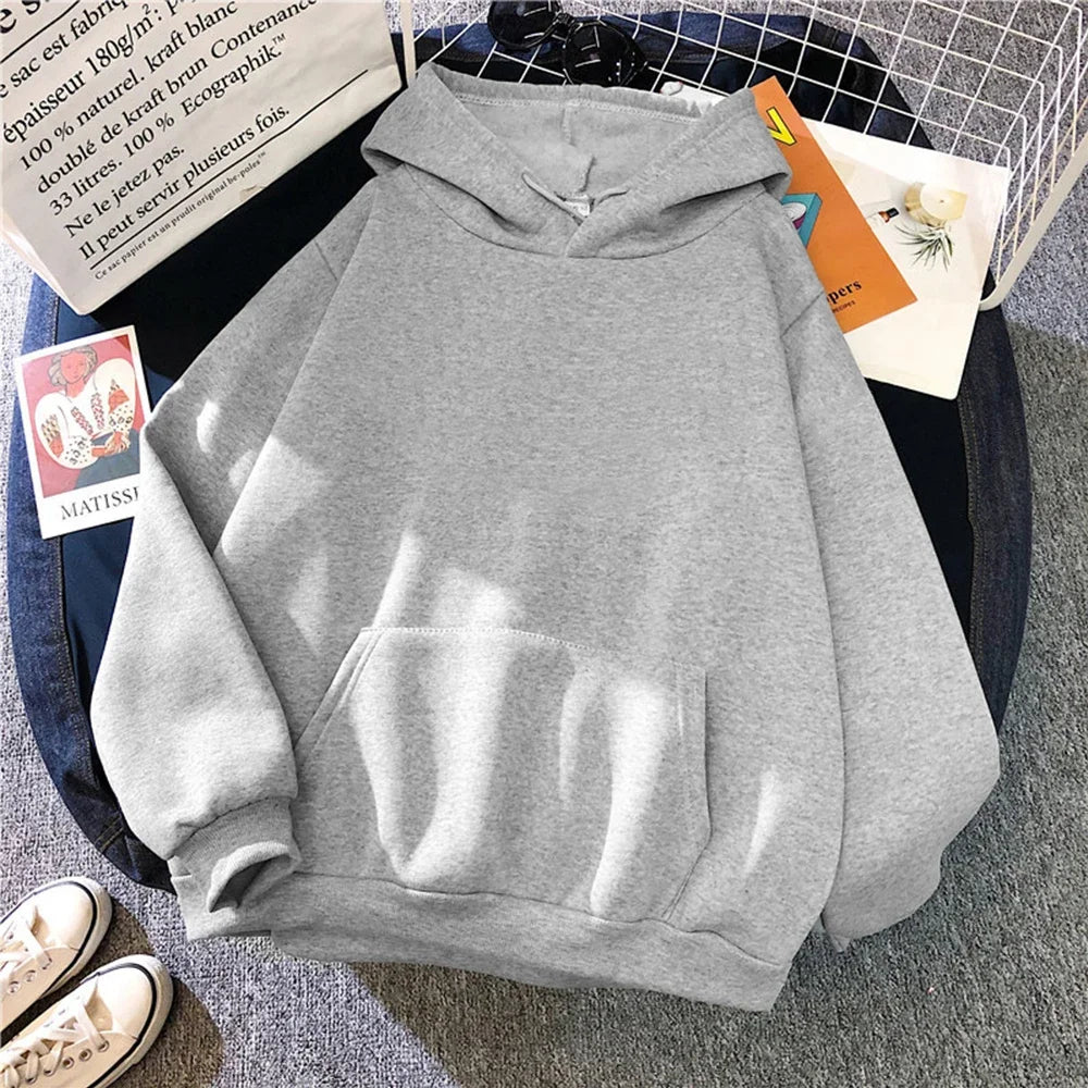 Autumn Winter Fleece Hoodies Fashion Casual Sweatshirts Men Women Harajuku Warm
