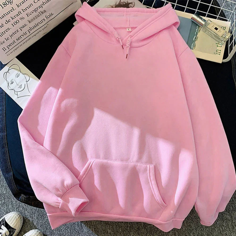 Autumn Winter Fleece Hoodies Fashion Casual Sweatshirts Men Women Harajuku Warm
